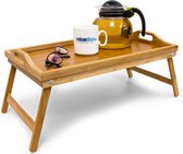 relaxdays Bedtafel - Bamboe hout - Dienblad - 50x30 cm