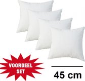 Binnenkussens set van 4 - gemaakt van duurzaam stof - 45x45 cm - vulkussen - binnenkussen - kussenvulling - geschikt voor sierkussens - voordeelset - wasbaar