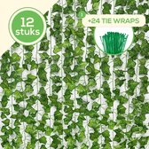 Klimop Slinger - 12 Stuks - 210cm Lang - Kamer Decoratie Plant voor Huis en Tuin - Kunst Hangplant - Bloemenslinger - Klimop Kunstplanten voor Binnen en Buiten