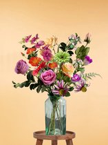 Zijden Boeket – 70-75 cm hoog – 15 stelen - doe-het-zelf boeket – DIY – alle kunstbloemen los geleverd – Kunstbloemenplus.nl – Lente – pastelkleuren – Exclusief vaas – Plukboeket - Veldboeket – Kunstbloemen