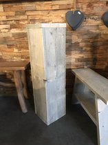 Zuil- sokkel - pilaar hout 100 cm  H x 23 cm B  steigerhout - Hoogte 1 Meter - plantenzuil  - zuil voor beelden - binnen/buiten