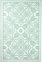 Esschert Design Buitenkleed Bladeren 180x121 cm groen en wit OC37