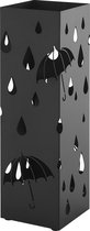 Stevige Paraplubak - Houder voor Paraplu en Wandelstok - Hoogte 49cm - Zwart