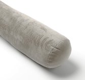 Dutch Decor FINN - Tochtstopper velvet Pumice Stone 90x10 cm - beige - Tochtrol voor binnen - Tochthond - Tochtkussen - 90CM