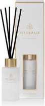 Riverdale - Boutique Geurstokjes - 40ml - wit - Lotus & Jasmine - Wit