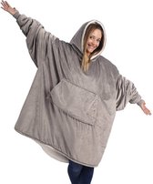 Hoodie deken - Deken met Mouwen - Blanket - Grijs