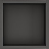 Inbouw nis badkamer-rvs-mat-zwart 30x30x7 cm