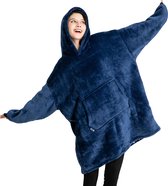 JAXY TV Deken - Hoodie Deken - Hoodie Blanket - Deken Met Mouwen - Oversized Hoodie - Oodie - Fleece Deken - Sherpa - Indoor/Outdoor Coat - Blauw