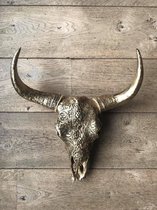 Skull buffelschedel - SKULL - Skull voor aan de muur - Buffelschedel - Wanddecoratie - Dierenschedel - Dierenhoofd - Decoratie - 40 cm breed