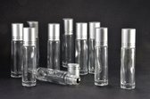 Rollerflesjes Glas 10ml Leeg 10 stuks - Roll-on, Rollerflesje - Etherische Olie - Parfumrollers - RVS Bal - Helder