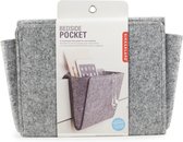 Kikkerland Bedside Pocket – Opbergzak voor je bed - Woonaccessoires – Vilt – Grijs – Medium