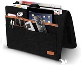 Bedside Pocket Opbergzak Bed en Bank Organizer – Lectuurbak en Tijdschriftenhouder met Extra Opbergvakken – Zwart