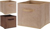 Opbergbox met handgreep beige