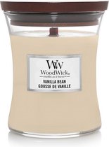 Woodwick Hourglass Medium Geurkaars - Vanilla Bean