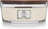 Woodwick Heartwick Flame Ellipse Geurkaars - Linen