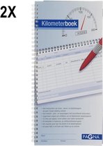 Kilometerregistratieboek – Kilometer Registratieboek – Kilometerboek – KM Boekje – Kilometerregistratie met Doorschrijf Formulier – 80 Vellen per Boek – Set van 2