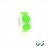 Fluor Groen Sticker rond 35 mm (1000 stuks)