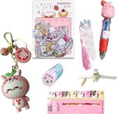 Kawaii konijn cadeaupakket - schoolpakket - Molang gum - roze