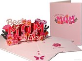 Popcards popupkaarten – Anemonen Bloemen Verjaardag Moeder Moederdag Best Mom Ever! pop-up kaart 3D wenskaart