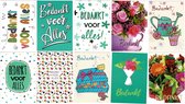 10 Cards & Crafts Luxe Bedankt Wenskaarten - 12x17cm - Gevouwen kaarten met enveloppen