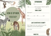 Uitnodiging kinderfeestje | 20 stuks | uitnodigingskaarten | uitnodiging verjaardag | uitnodiging feest | uitnodiging kinderfeestje jungle | uitnodiging kinderfeestje jongen | uitnodiging kinderfeestje meisje | uitnodiging feestje