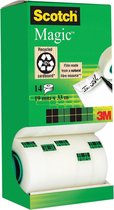 Value Pack: 12 x Scotch® Magic™ Tape, Kartonnen Toren, 19 mm x 33 m + 2 Rol GRATIS