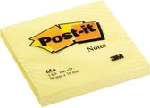 Post-it® memoblok geel - 76 x 76 mm - 100 vellen