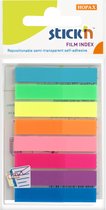 Stick'n - Smalle Film Index 45x8mm, 8x neon assorti kleuren, 160 tabs