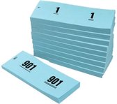 Garderobeblokken - Nummerblokken - Loten | 1-1000 - Blauw