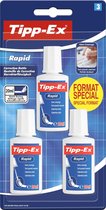 Tipp-ex Rapid Correctievloeistof - 3 stuks