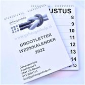 GROOTLETTER -weekkalender- 2022- A4 formaat- Duidelijk en overzichtelijk op extra dik papier- gratis pen.