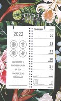 MGPcards - Omleg-weekkalender 2022 - Week begint op Maandag - Bloemen - Donkergroen