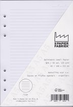 Aanvulling Lijn (Smal)120g/m²  Wit Notitiepapier voor A5 Succes, Filofax of Kalpa   Organizers 100 Pag