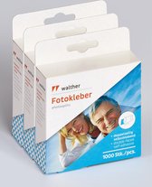 Walther Design FT025TA - Fototape - Dubbelzijdig Zelfklevend - 3 x 1000 plakkers