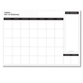 Maandplanner Black&White - A2 Familieplanner - 12 stuks