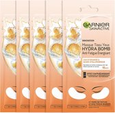 Garnier SkinActive Tissue Oogmasker - 5 Stuks - Sinaasappelsap en Hyaluronzuur - Voordeelverpakking