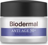 Biodermal Anti Age nachtcrème 50+ - Nachtcrème met niacinamide & sheaboter - Helpt rimpels verminderen - 50ml