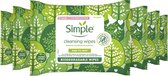 Simple Kind to Skin Reinigingsdoekjes reinigen de huid zachtjes en verwijderen make-up - 6 x 20 wipes - Voordeelverpakking