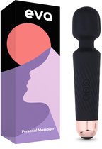 Eva® Personal Massager & Magic Wand Vibrator - G Spot Vibrator & Clitoris Stimulator - Stille Vibrators voor Vrouwen – Sex Toys ook voor Koppels  - Obsidian Black