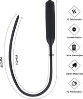 EZLove – Luxe Siliconen Dilator met 10 Trilfuncties voor Sensationele Urethrale en Perineum Bevrediging – 20.2 cm - Zwart