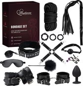 Mystease Sex Toys BDSM Bondage Set 17 Delig - Leer - Buttplug & Cockring