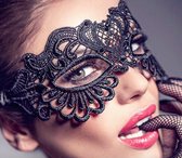 Jemati ® Sexy Masker Kant - Spannend masker - Masquerade  - Zwart - Lace - Sex toys - Erotiek - Seksspeeltjes - Kostuum - Party - Feest