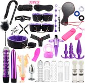 sexbiz™ - seks pakket- 35 stuks - dildo - seks speeltjes - vibrators en pluggen - zweepjes -  bandages - voor meervoudig gebruikt.
