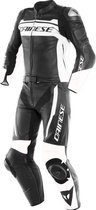 Dainese Mistel Black Matt White Black Matt 2 Piece Motorcycle Suit 50