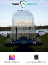 Nano Shield - Waterafstotende Folie voor Windscherm - *A*-merk Anti Regen Sticker – Verbetering voor Waterafstotende Spray - Beschikbaar voor alle Scooters waaronder Vespa en Piaggio Zip