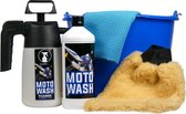 MotoWash Bucketset - MotorShampoo - Diepe glanslaag - Motor schoonmaken - Motorfietsreiniger - ECO - Motor wassen met een vriendelijke shampoo - bevat een ontvettende werking en droogt streeploos op - ideaal om een motorfiets te wassen en glanzen