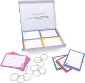 Flashcards 200 stuks A7 - 7.5x10.5cm met perforatie en 10 XL ringen