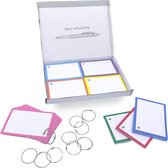 Flashcards 100 stuks A7 - 7.5x10.5cm met perforatie en 10 XL ringen