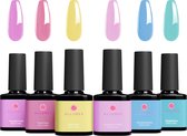 Allures Gellak 6-delige Set - Gel Nagellak - 8ML - Miami Vibes Edition - Gellac - Pastel Kleuren