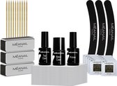 Gellak Méanail - Starterspakket- Primer 15ml- Base Coat 10ml- Top Coat 15ml & nailaccessoires